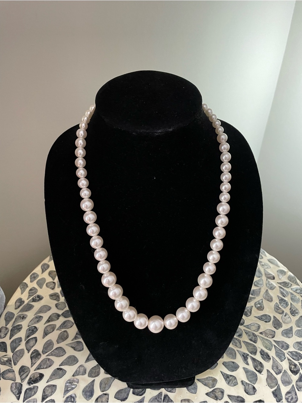 Classic White Faux Pearl Strand Necklace - Elegant Women’s Jewelry